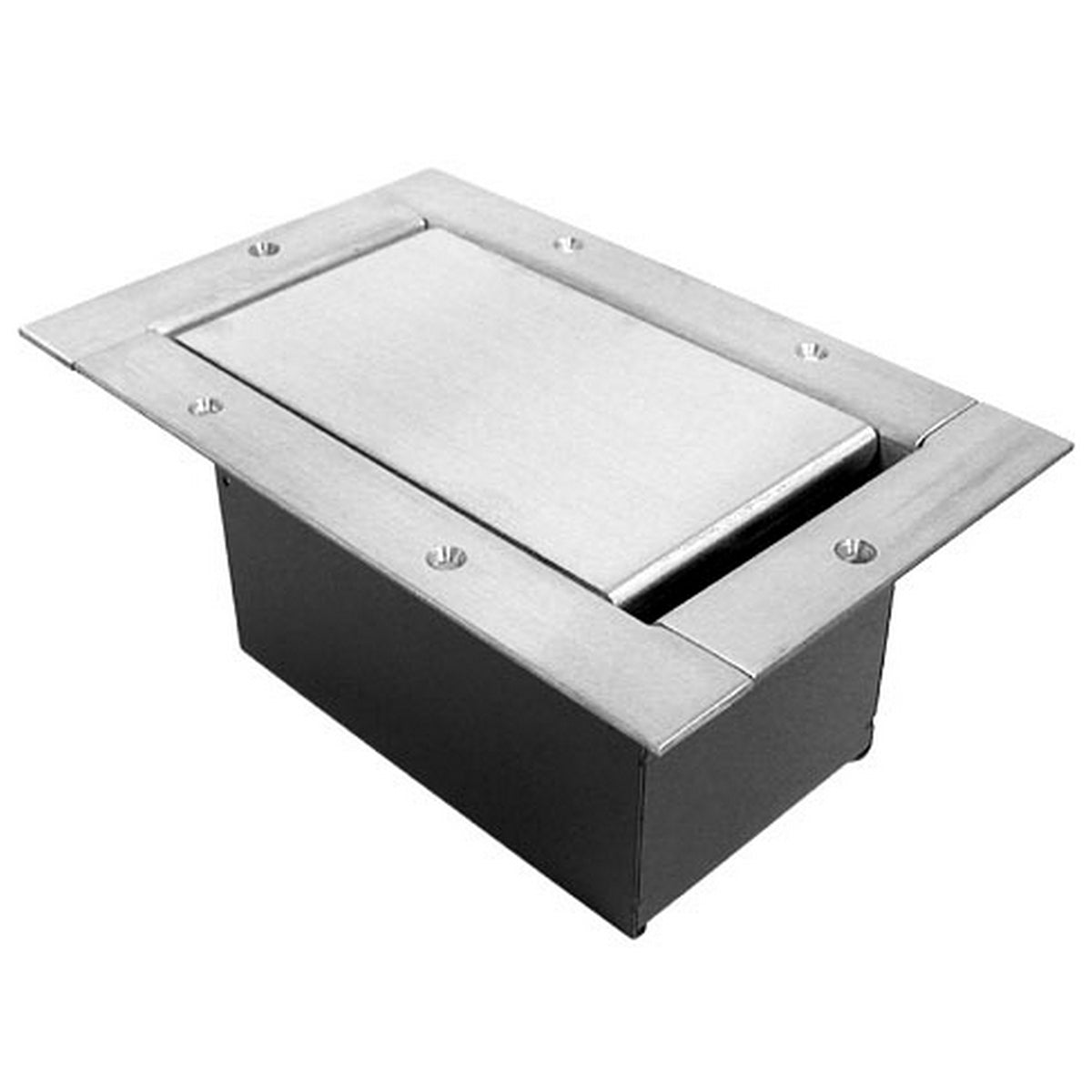 Ace Backstage Co. 323SLSS Half Stage Pocket Standard Solid Stainless Steel Lid Trim Bezel with Brushed Finish