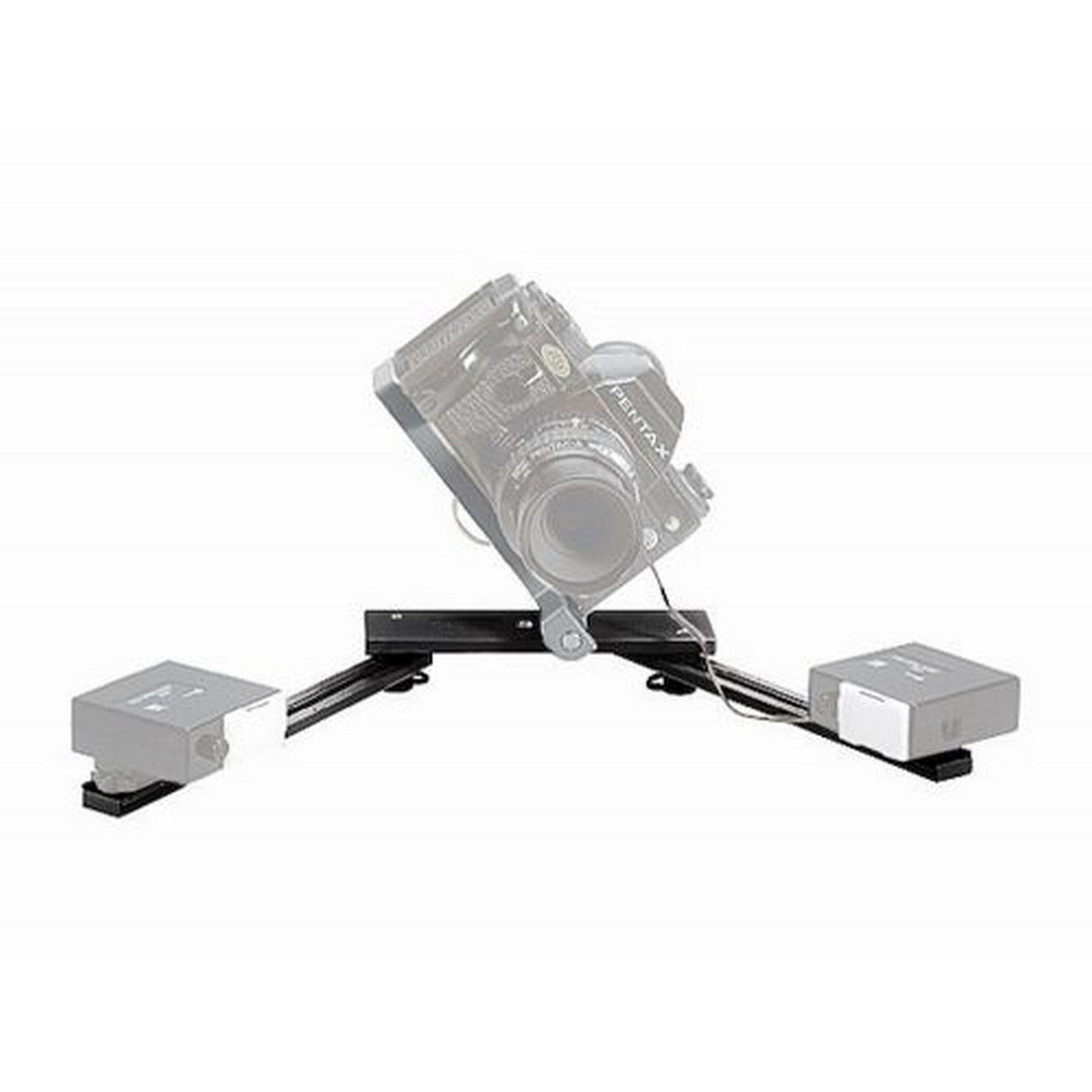 Manfrotto 330B Macro Bracket Flash Support Black for 2 Shoe Mount Flash Heads