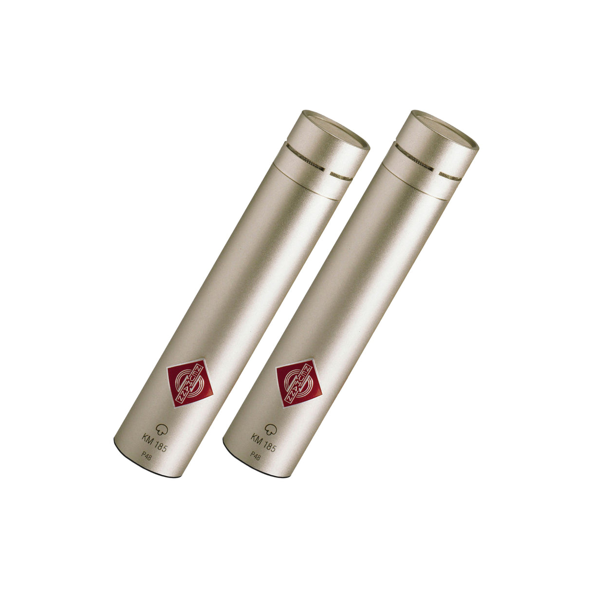 Neumann SKM 185 NI | Stereo Set includes Two Each: KM185, SG21BK, WNS100 in One Woodbox Nickel