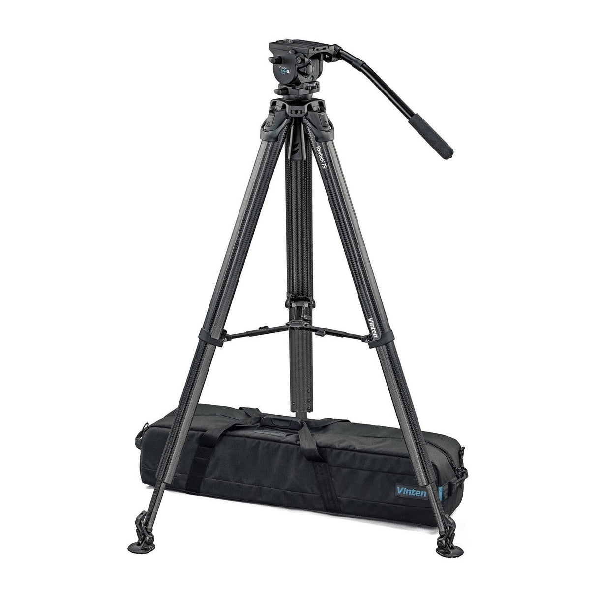 Vinten VB5-FTMS Vision Blue 5 Carbon Fiber Tripod with Flowtech 75 and Mid Spreader