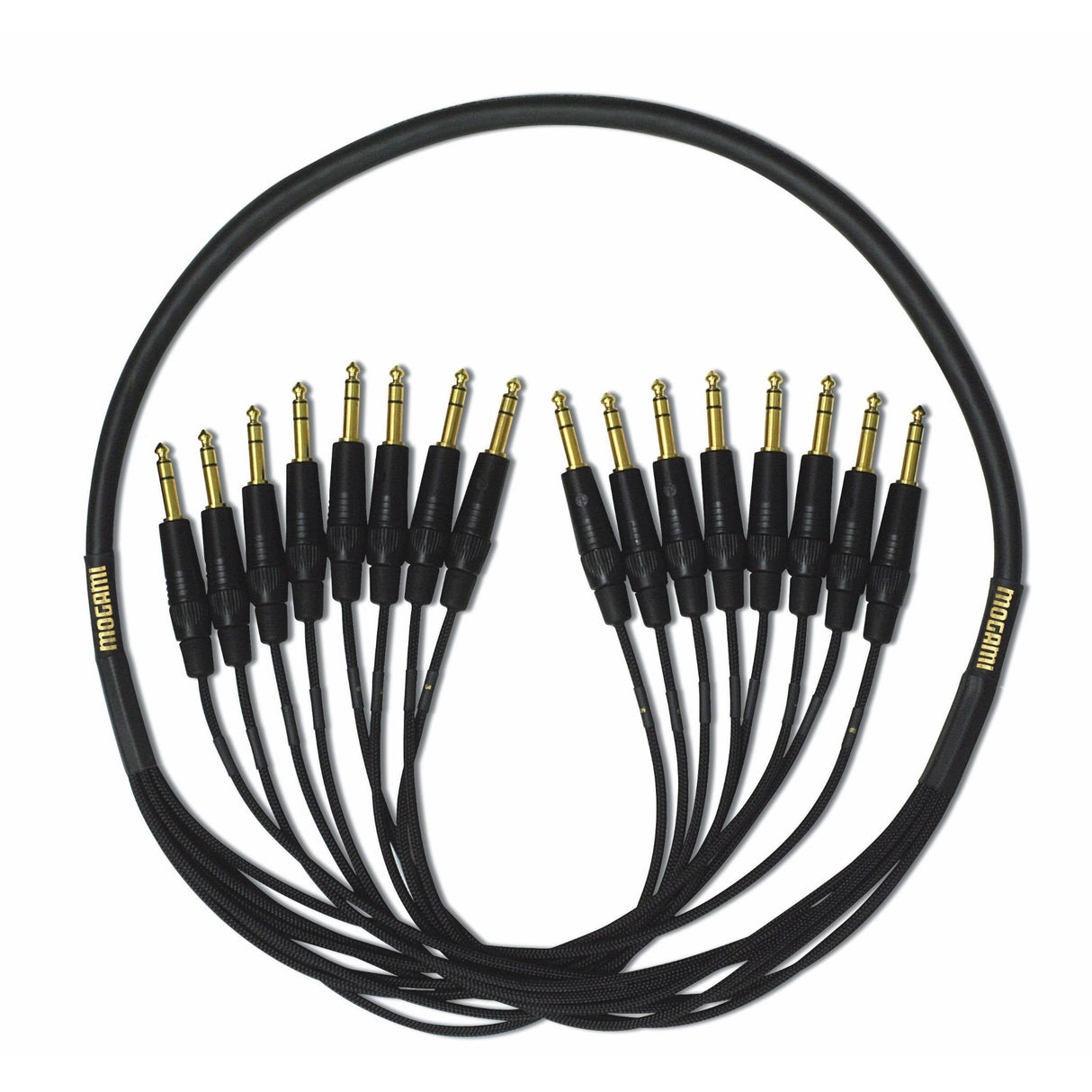 Mogami GOLD 8 TRSTRS-05 8-channel 1/4 TRS Connectors Studio Snake Cable 5 ft