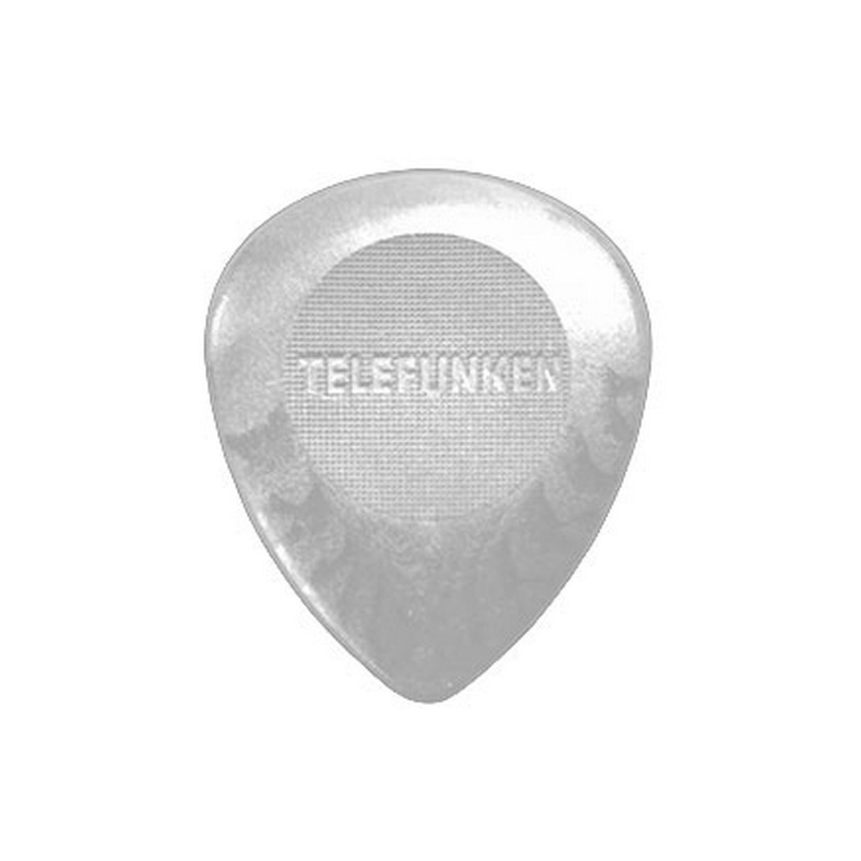 Telefunken 3mm Bass Circle Delrin Guitar Picks, White, 6-Pack