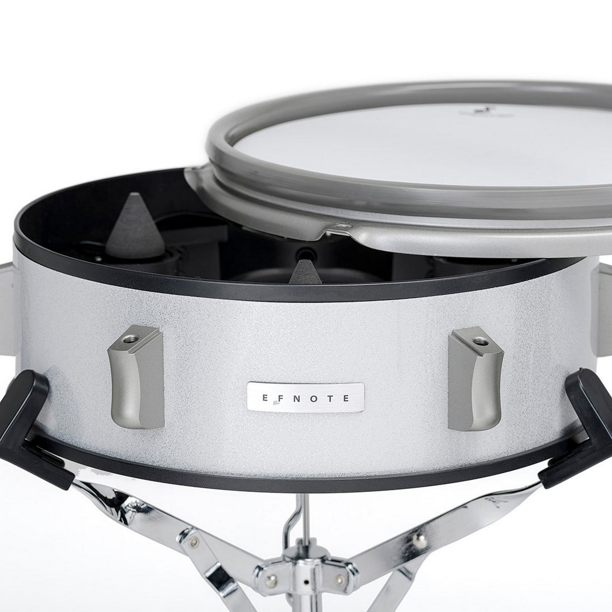EFNOTE 3 Acoustic Designed Electronic Drum Set, White / Sparkle