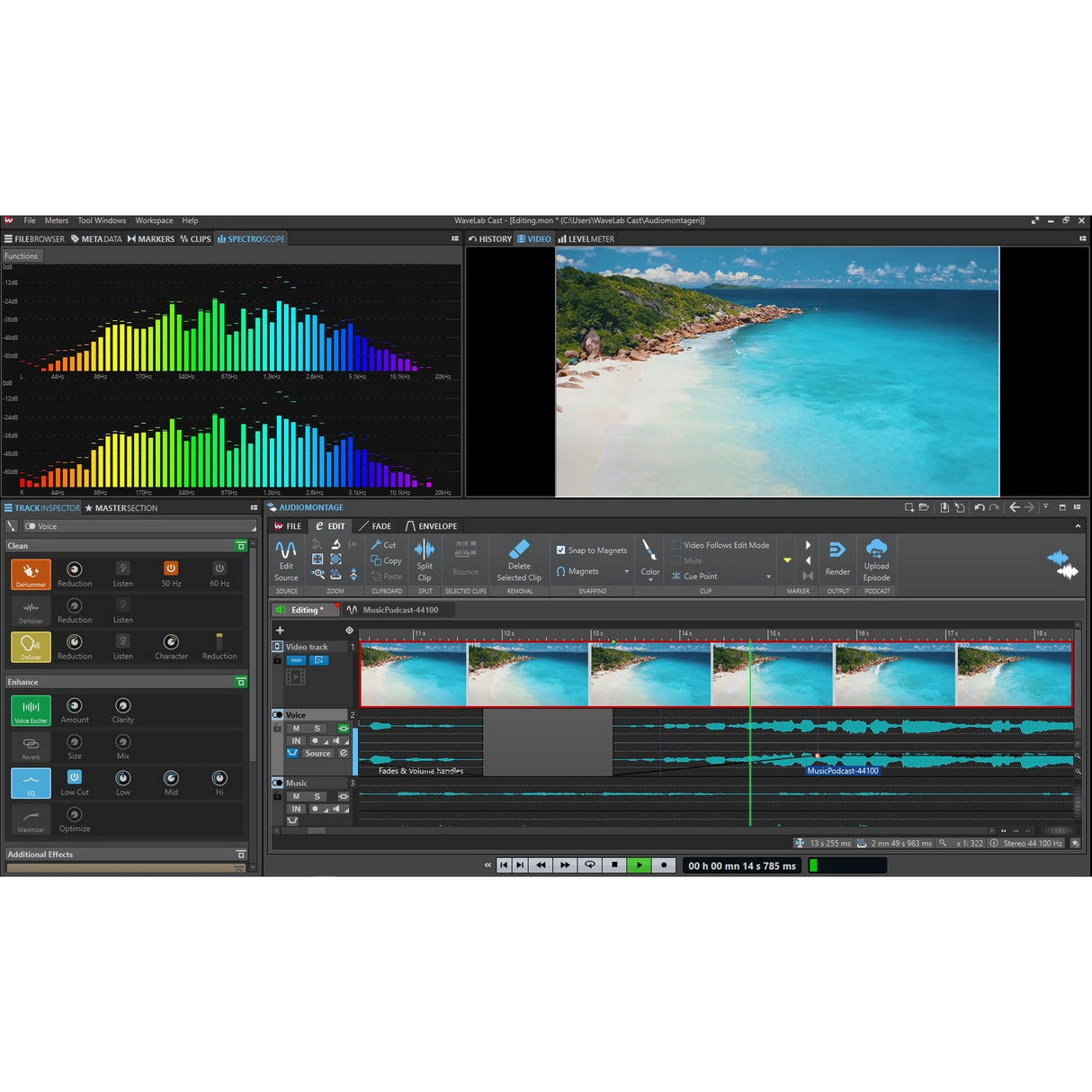 Steinberg WaveLab Cast 2 Audio Editing Software, Download Only