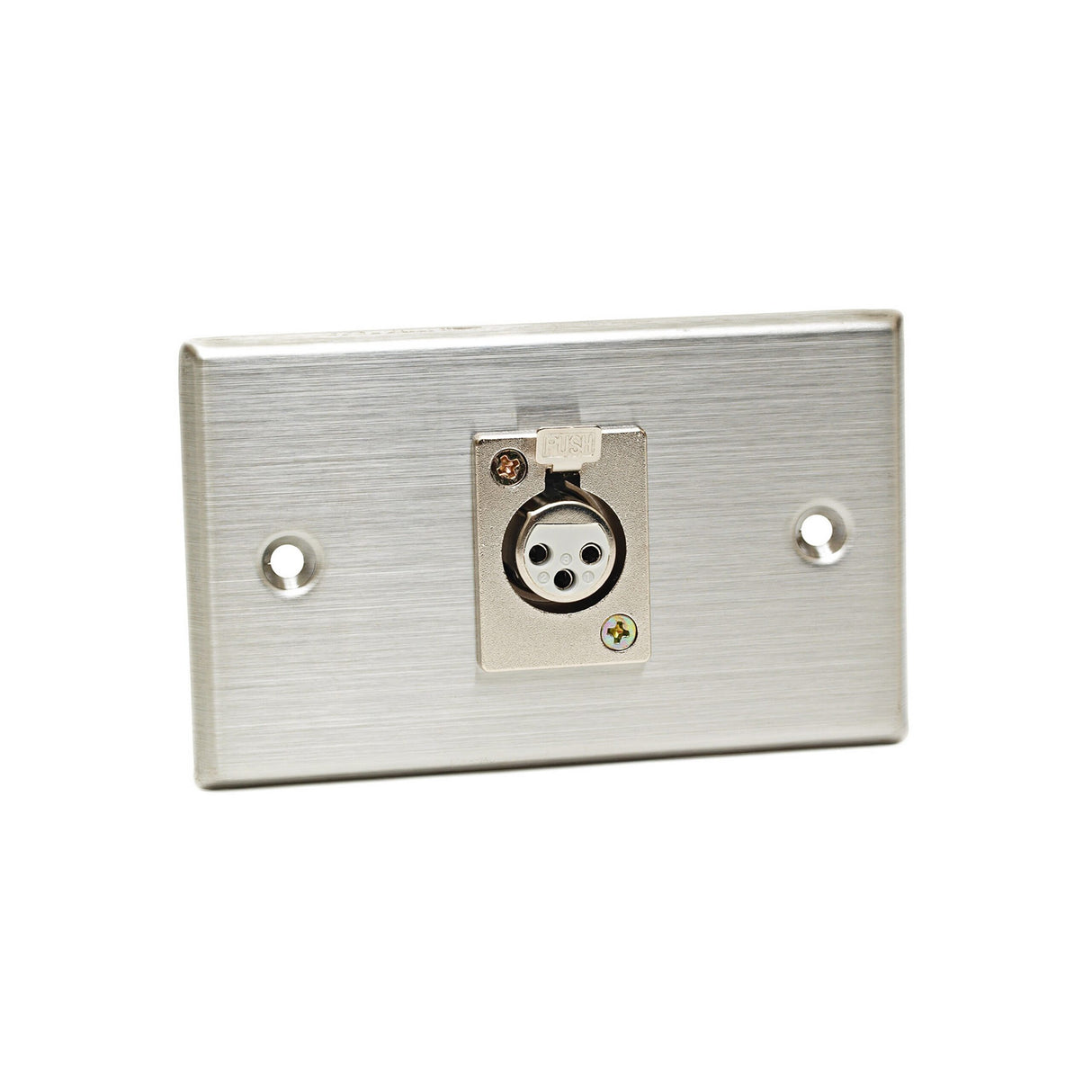 CAD Audio 40-347 Stainless Steel Single 3-Pin XLR-F Connector Duplex Wall Plate