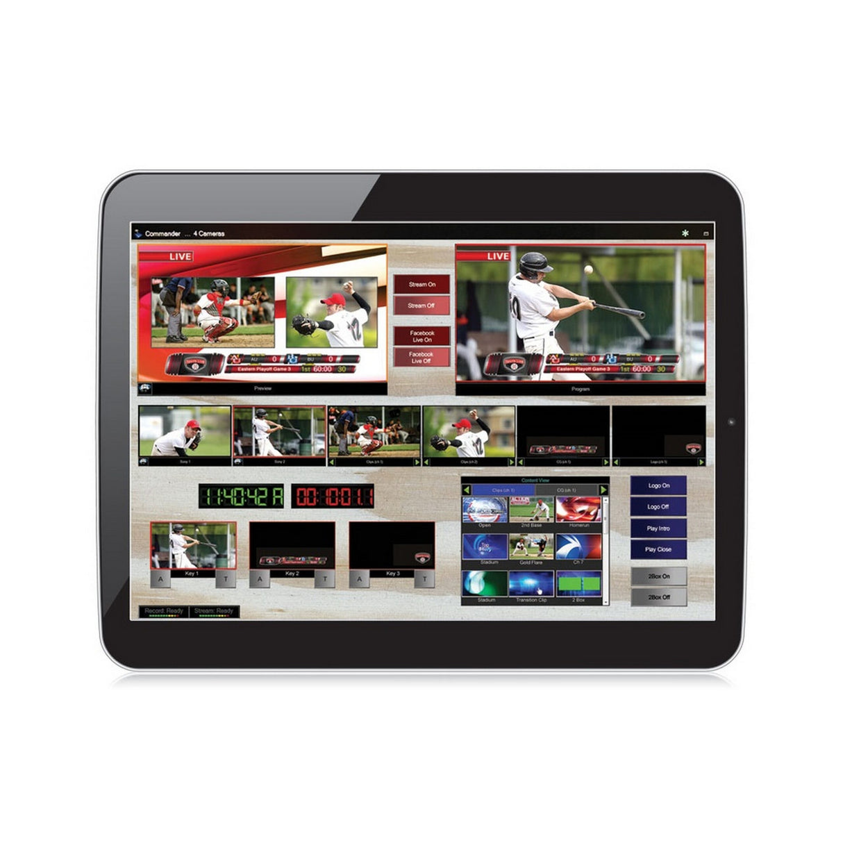 Broadcast Pix Commander Remote Control Tablet for Hybrid Systems