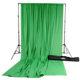 Savage 10 x 24-Feet Solid Muslin Background Kit with Port-A-Stand Chroma Green
