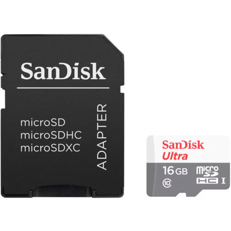 SanDisk - SanDisk Ultra 16GB microSDHC UHS-I Card - SDSQUNC-016G-AN6IA