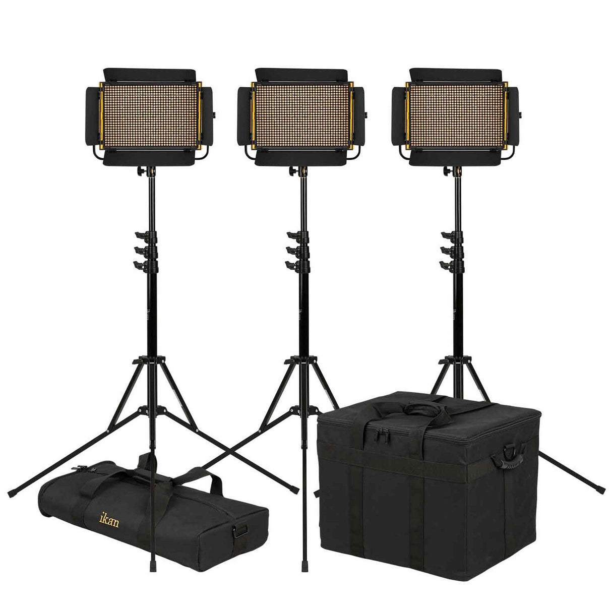 Ikan OYB5-3PT-KIT Onyx Half x 1 Bi-Color 3-Point LED Light Kit
