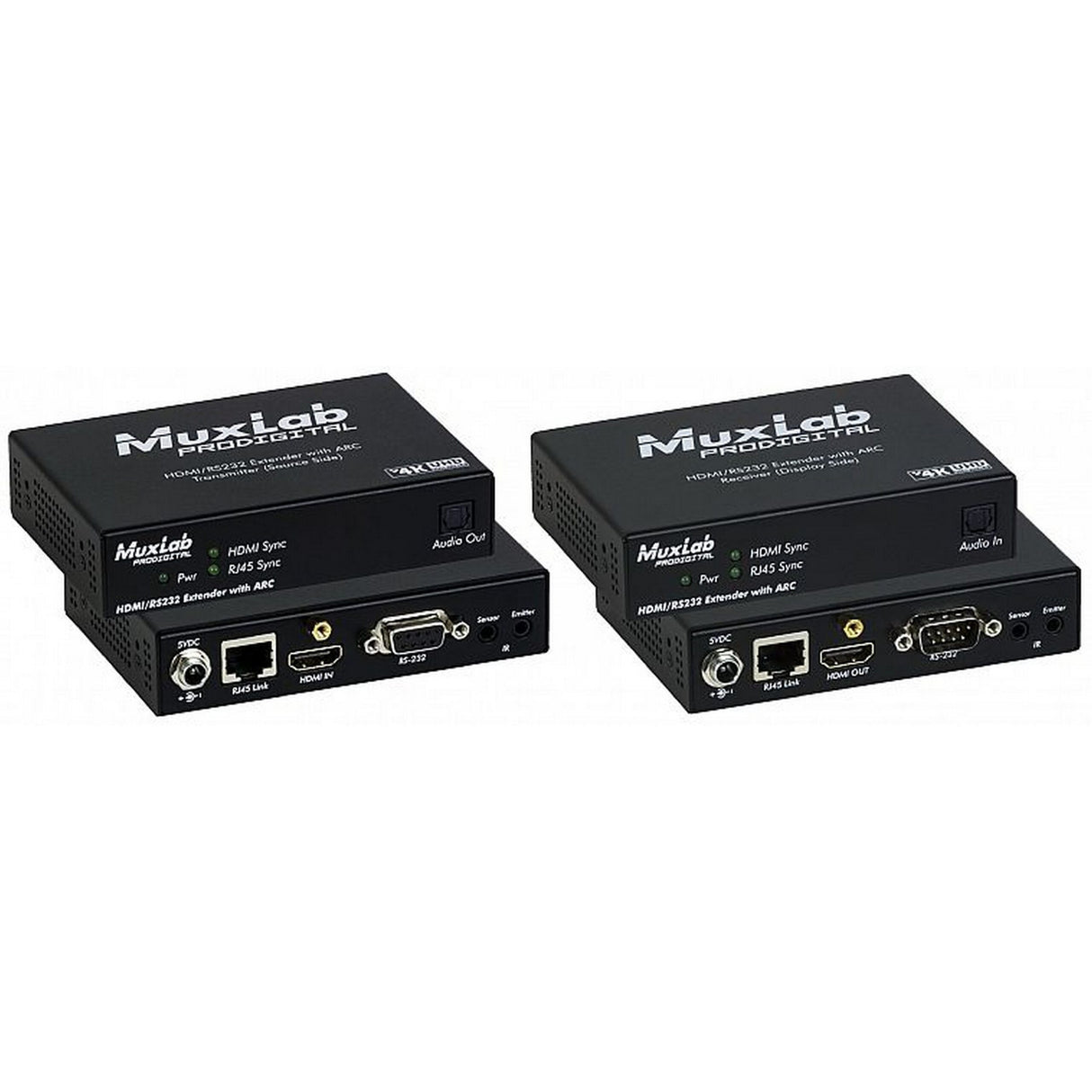 MuxLab 500458-ARC HDMI/RS232 Extender Kit with ARC, HDBT, UHD-4K