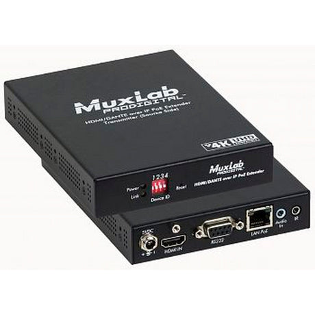 MuxLab 500759-TX-DANTE HDMI/Dante over IP PoE Transmitter, UHD-4K