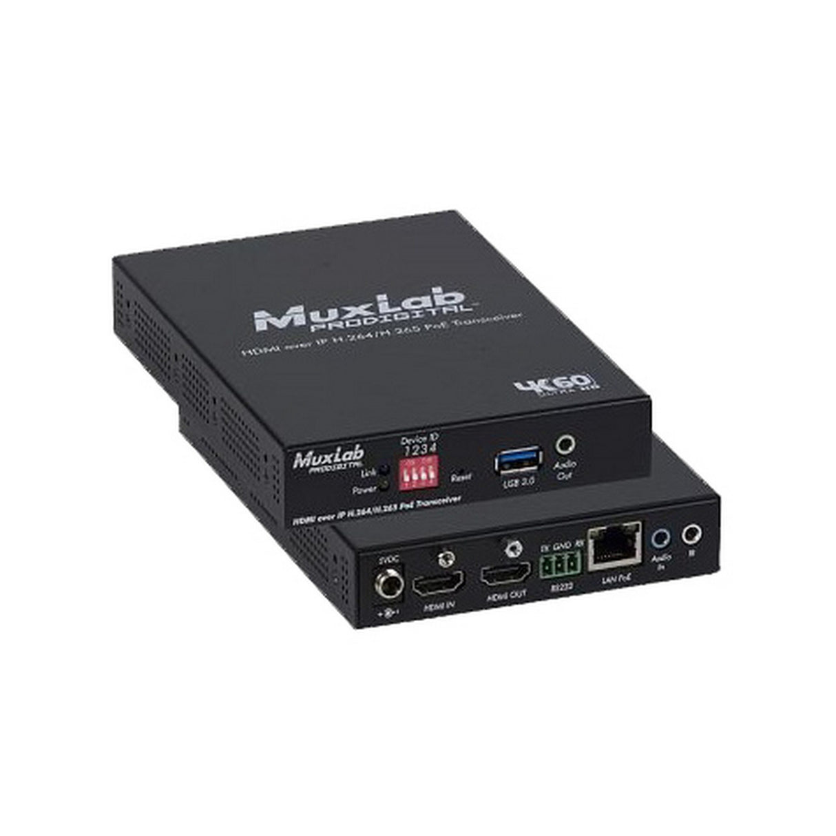 MuxLab 500764-TX HDMI Over IP H.264/H.265 PoE Transmitter, 4K/60