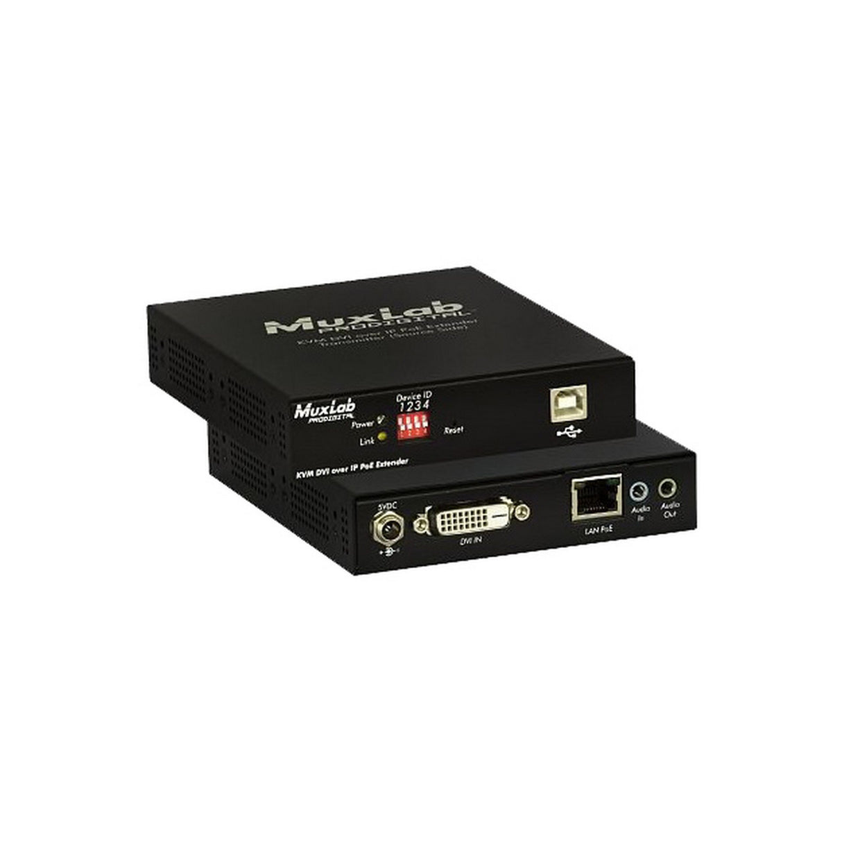 MuxLab 500771-TX DVI/USB 2.0 KVM over IP PoE Extender Transmitter
