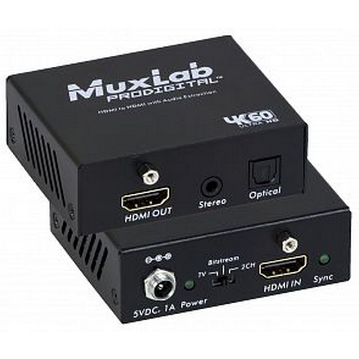 MuxLab 500436 HDMI to HDMI with Audio Extraction, 4K/60