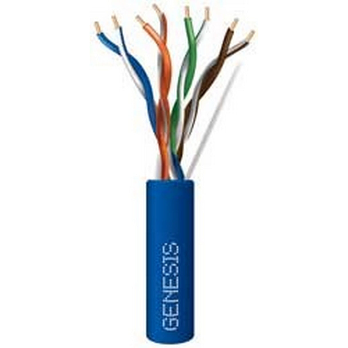 Genesis Cat 5e 24G Riser Cable 1000 Foot Box, Blue