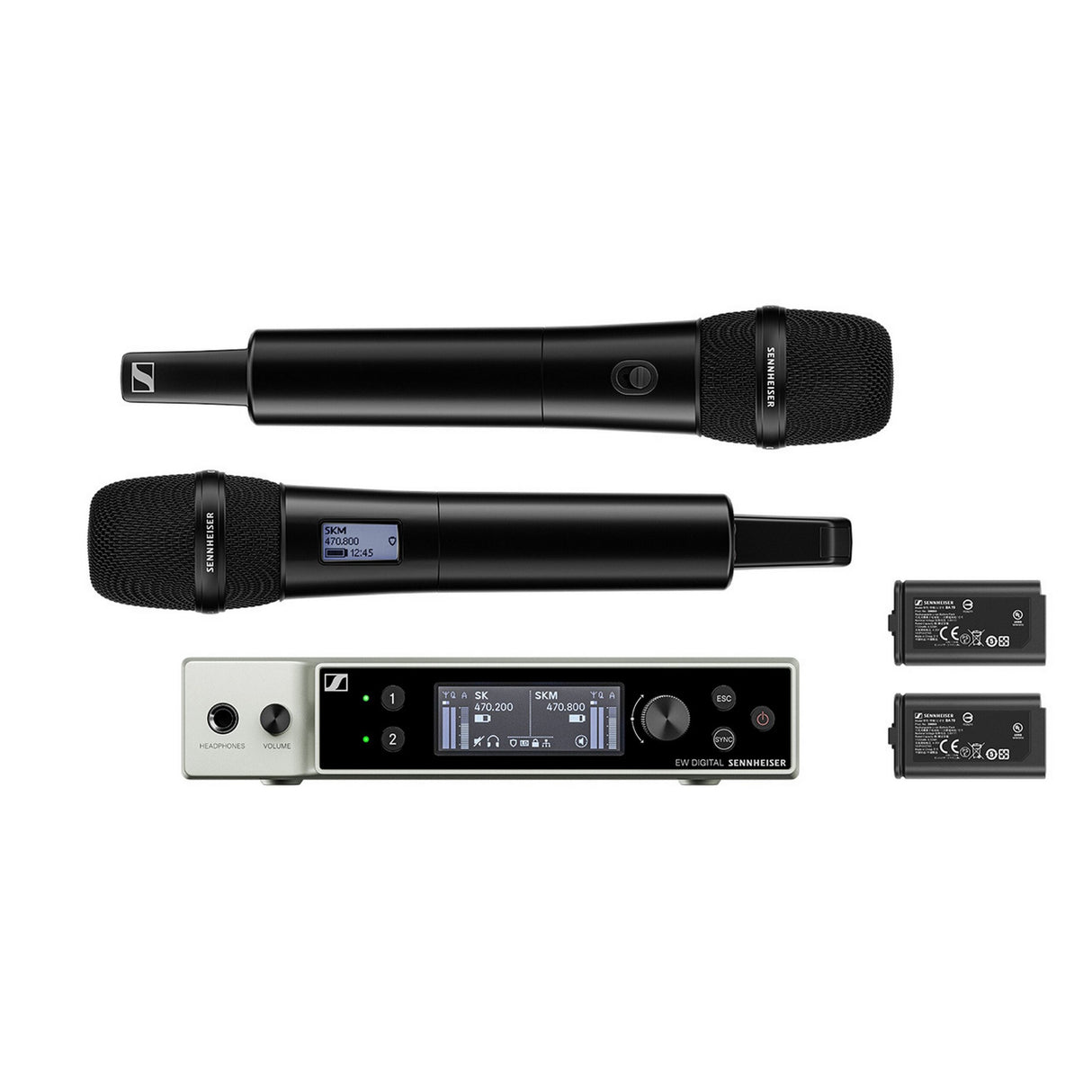 Sennheiser EW-DX 835-S SET Wireless Dual Handheld Microphone System, R1-9 520-607.8 MHz