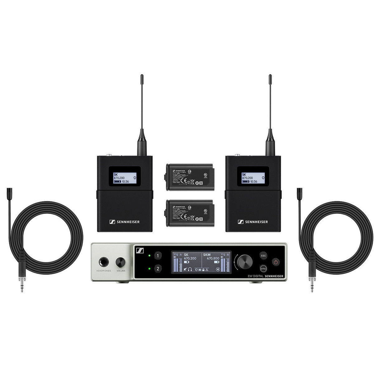 Sennheiser EW-DX MKE 2 SET Wireless Lavalier Microphone System, R1-9 520-607.8 MHz