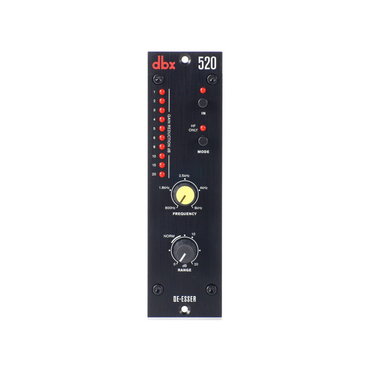DBX 520 | Analog High Frequency Control HF Mode In Out Switch Gain Reduction Metering De Esser