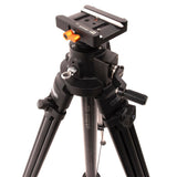 E-Image GA230D-PTZ Aluminum Tripod with Dolly/Geared Column and Quick Release for PTZ Cameras