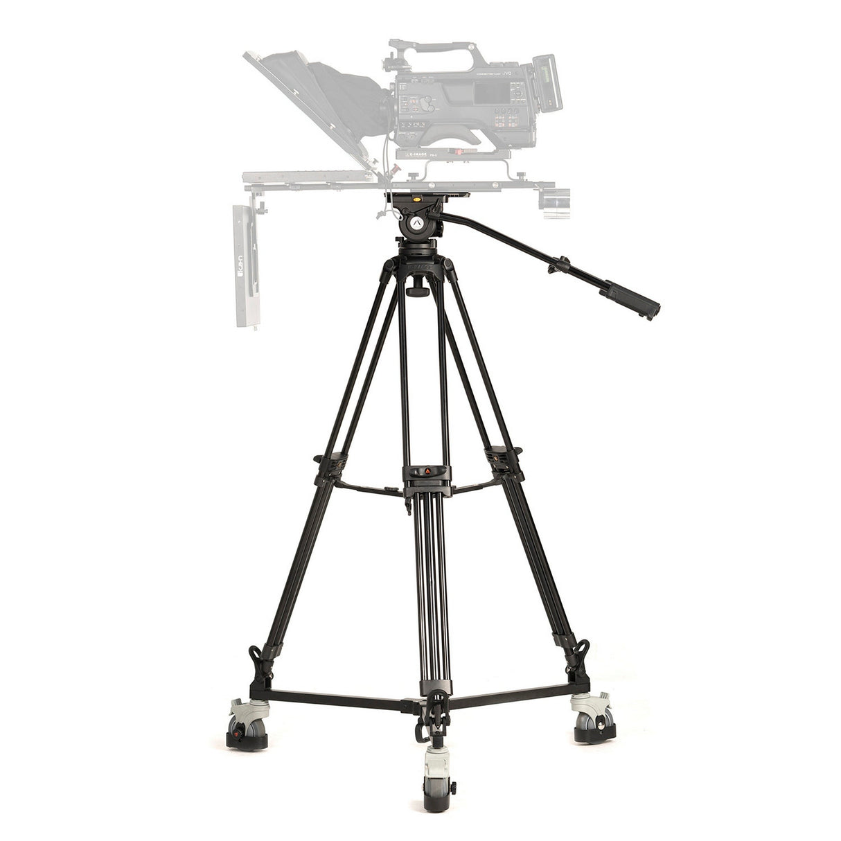 Ikan EG20A2D 2-Stage Aluminum 100mm Fluid Head Tripod and Dolly Kit with Counterbalance