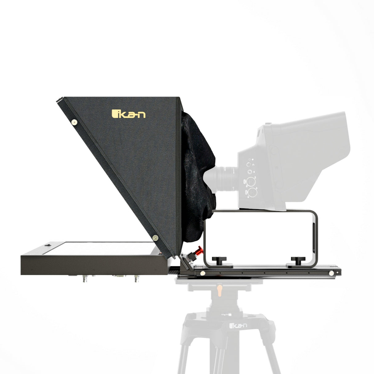 Ikan PT419W-NDI-TK Aura 19-Inch POE++ NDI Teleprompter with Full Encoding/Decoding IP Tally Light and Travel Kit