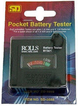 Rolls BT301 Analog Meter Small 9V AA AAA C D Batteries Tester