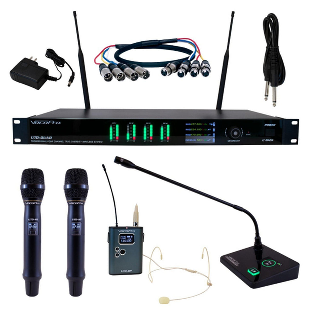 VocoPro UTD-QUAD-WORSHIP Quad Digital Wireless Microphone System