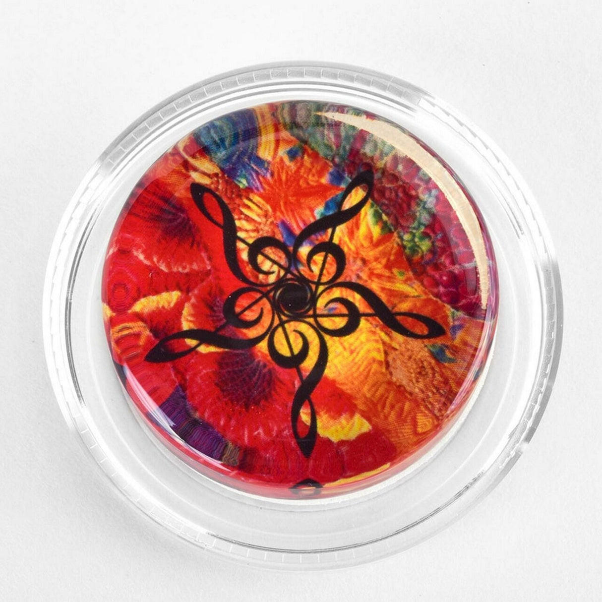 Magic Rosin Groovy Kaleidoscope Treble Clef Design Rosin, Ultra Formula for Cello and Bass