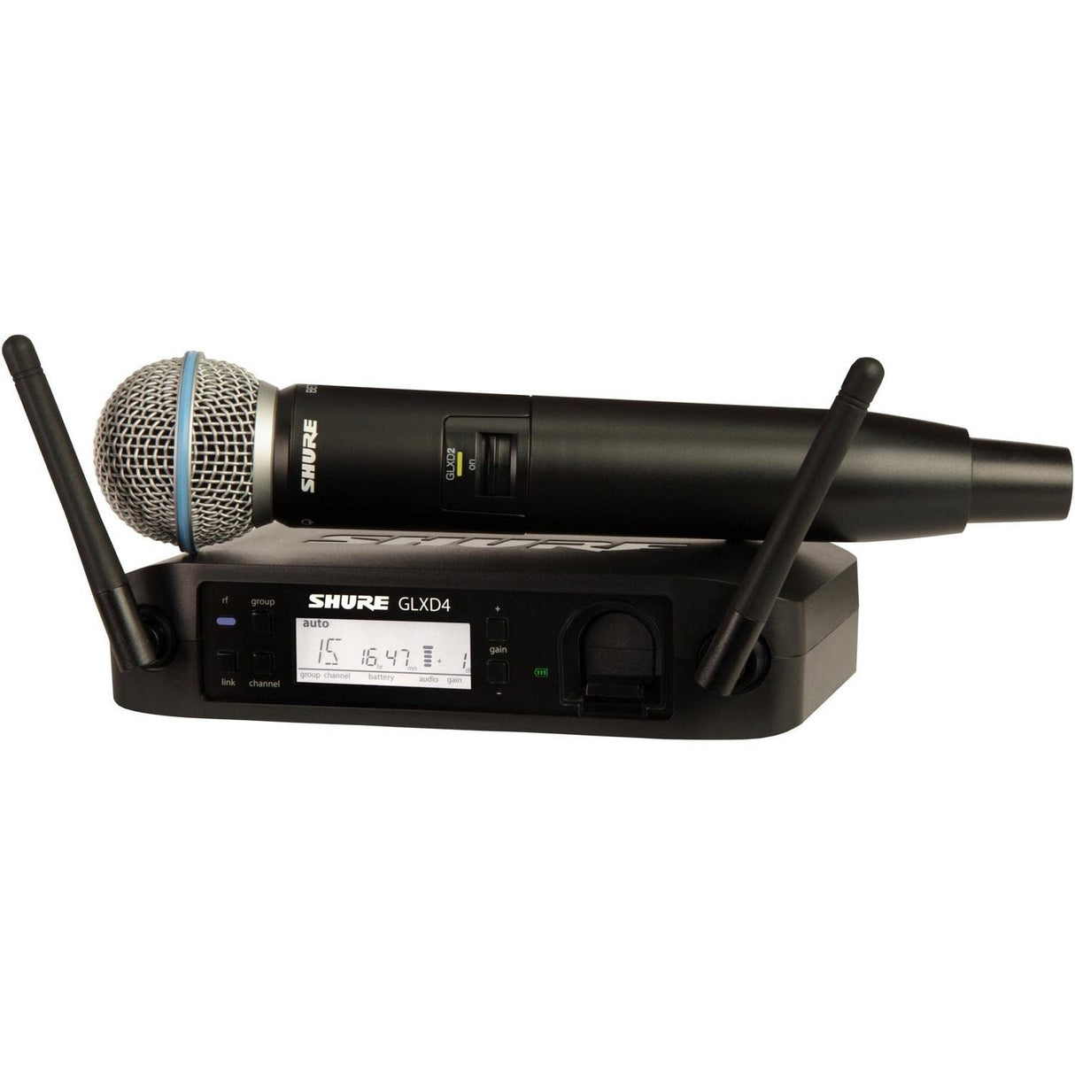 Shure GLXD24/B58 Digital Wireless Handheld Microphone System, Z2 2404-2478 MHz