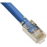 Platinum Tools 106190 RJ45 Cat6A 10 Gig Shielded Connector with Liner Solid 3-Prong 100-Pack