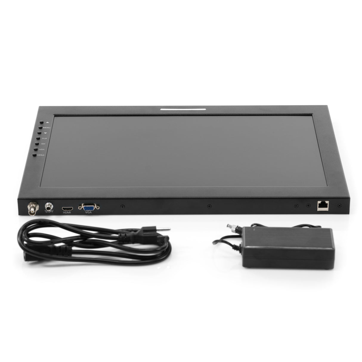 Ikan PT419W-TM-PEDESTAL 19-Inch Widescreen Teleprompter with Talent Monitor, Pedestal, and Dolly Turnkey