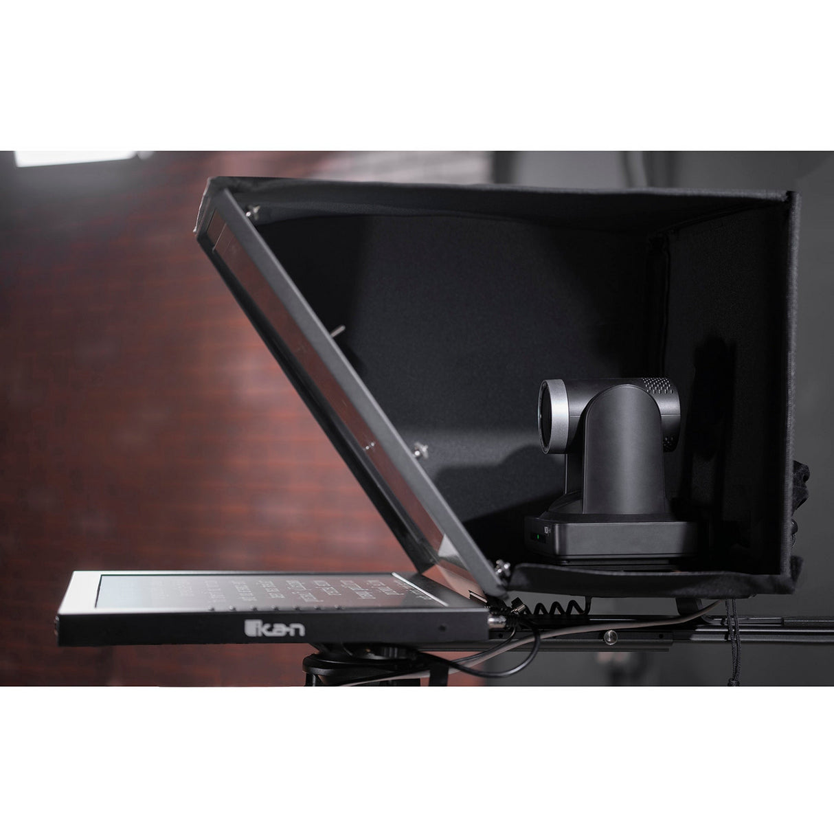 Ikan PT419W-PTZ-TM 19-Inch PTZ Teleprompter with Widescreen Monitor and Talent