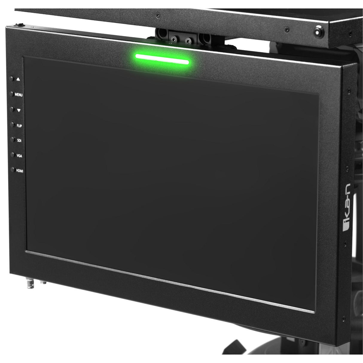 Ikan PT419W-TM-MPEDESTAL 19-Inch Widescreen Teleprompter with Talent Monitor, Motorized Pedestal, and Dolly Turnkey