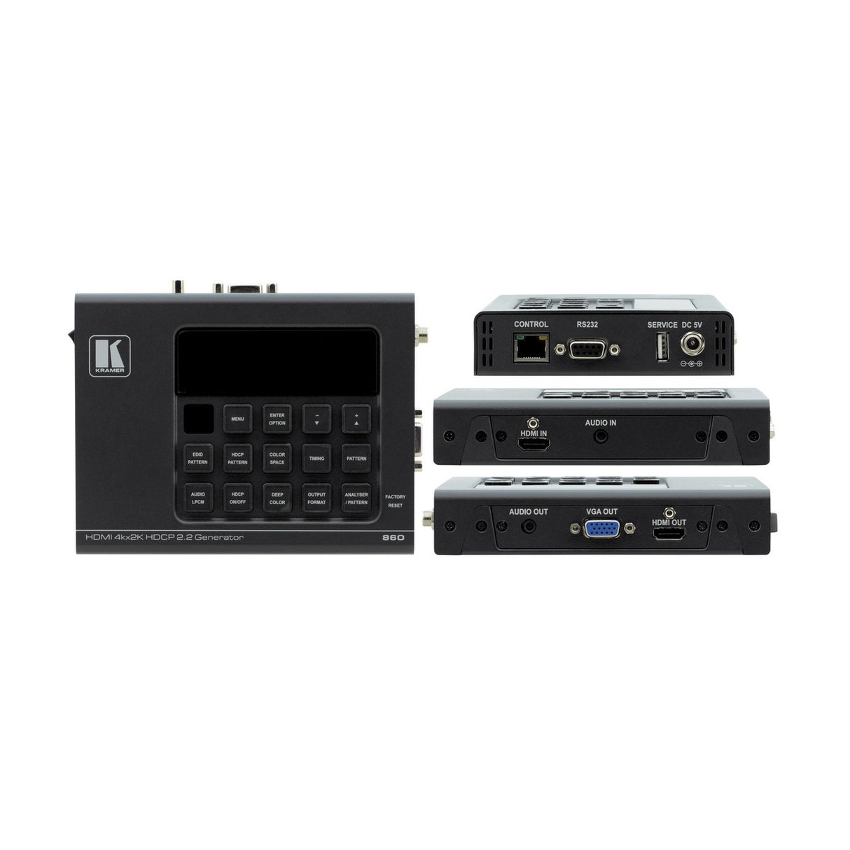 Kramer 860 | 4K60 HDCP 2.2 HDMI 2.0 18G Signal Generator Analyzer