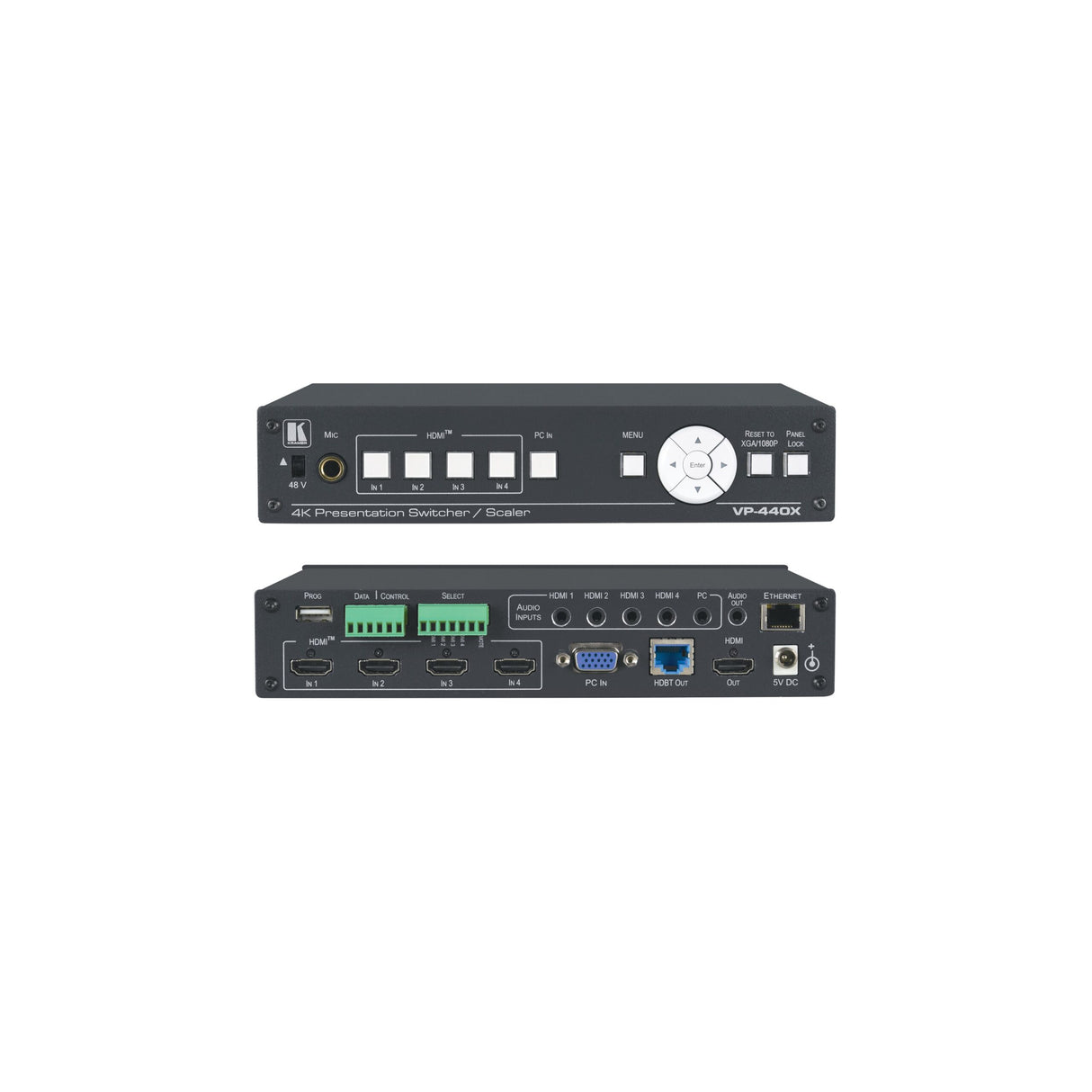 Kramer VP-440X 18G 4K Presentation Switcher/Scaler with HDBaseT and HDMI Simultaneous Outputs