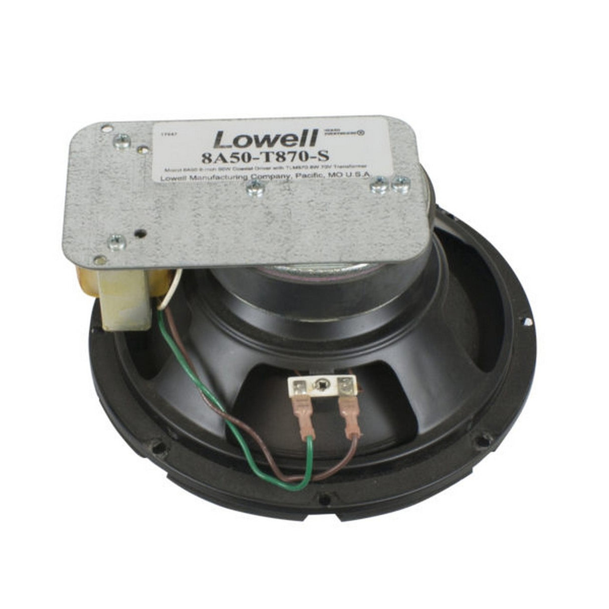 Lowell 8A50-T870-S | 8 Inch 50W Shallow Mount Coaxial Driver/Transformer