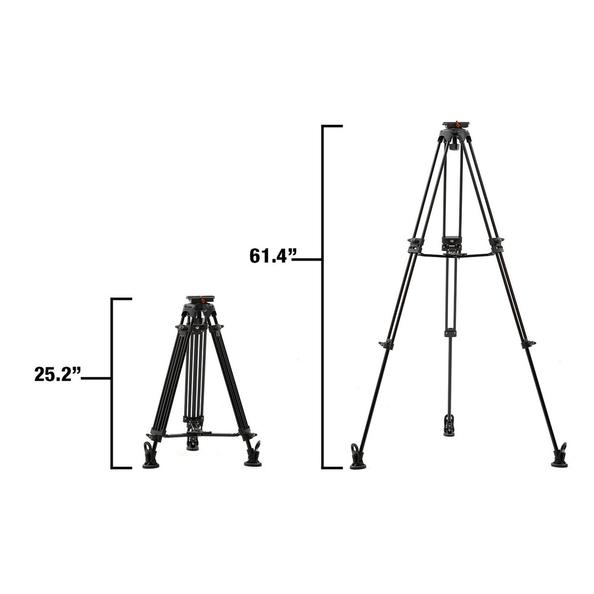 E-Image GA752SD-PTZ Aluminum Tripod with Dolly/75mm Flat Base and Quick Release for PTZ Cameras