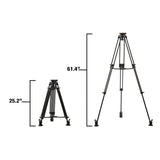 E-Image GA752SD-PTZ Aluminum Tripod with Dolly/75mm Flat Base and Quick Release for PTZ Cameras