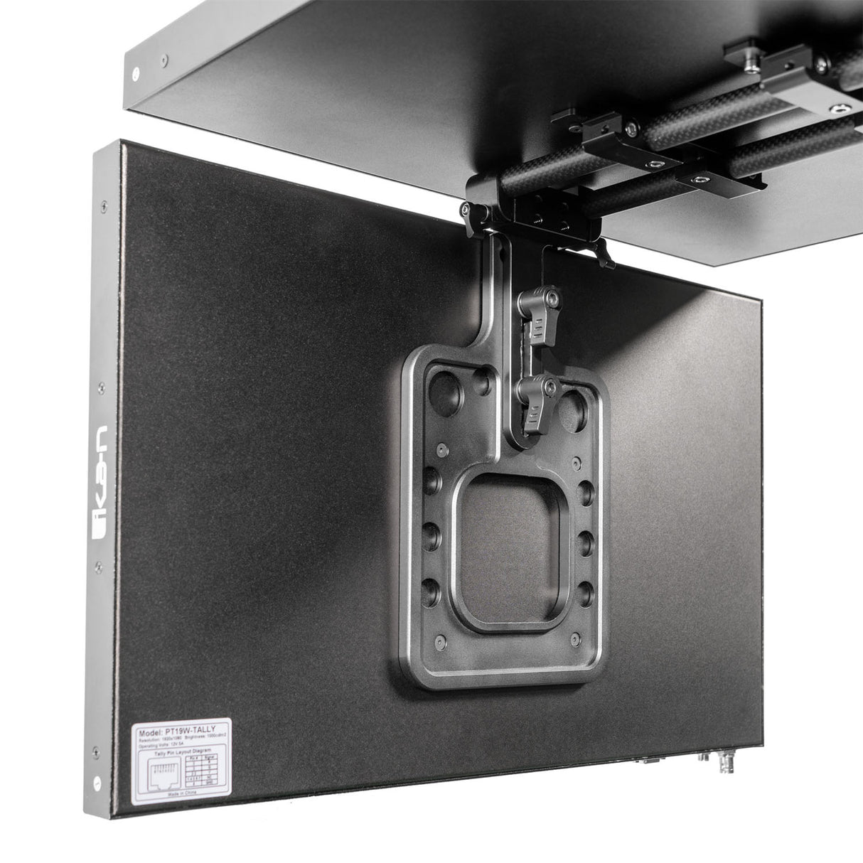 Ikan PT419W-TM-PEDESTAL 19-Inch Widescreen Teleprompter with Talent Monitor, Pedestal, and Dolly Turnkey