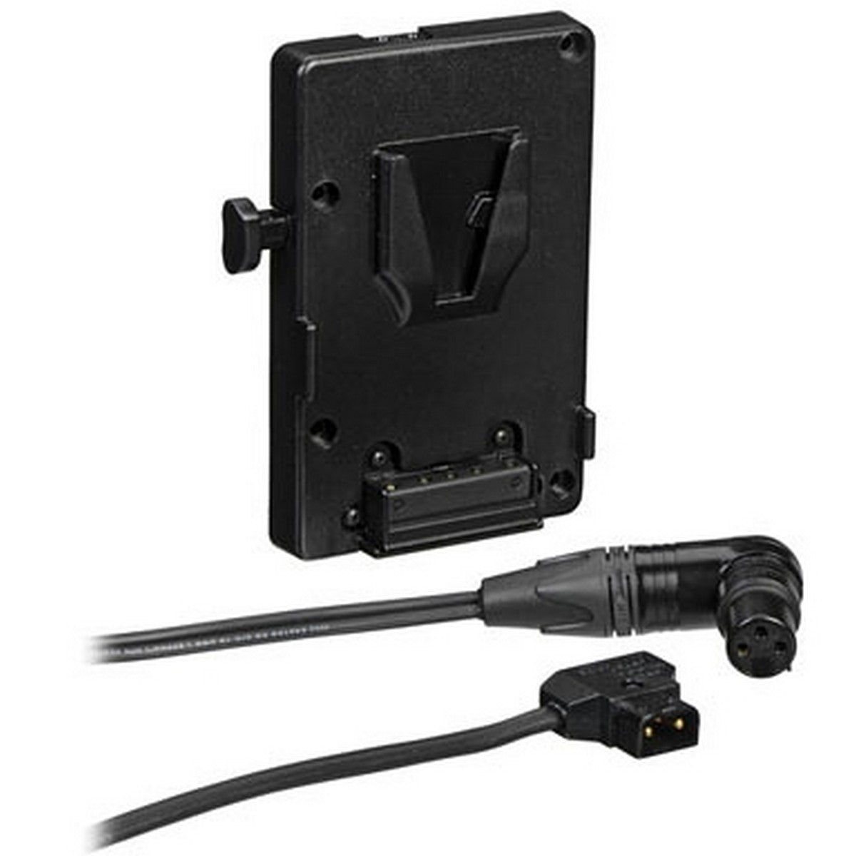Litepanels Astra 1x1 V-Mount Battery Bracket with P-Tap to 3 Pin XLR Cable | A/B Battery Bracket 900-3508