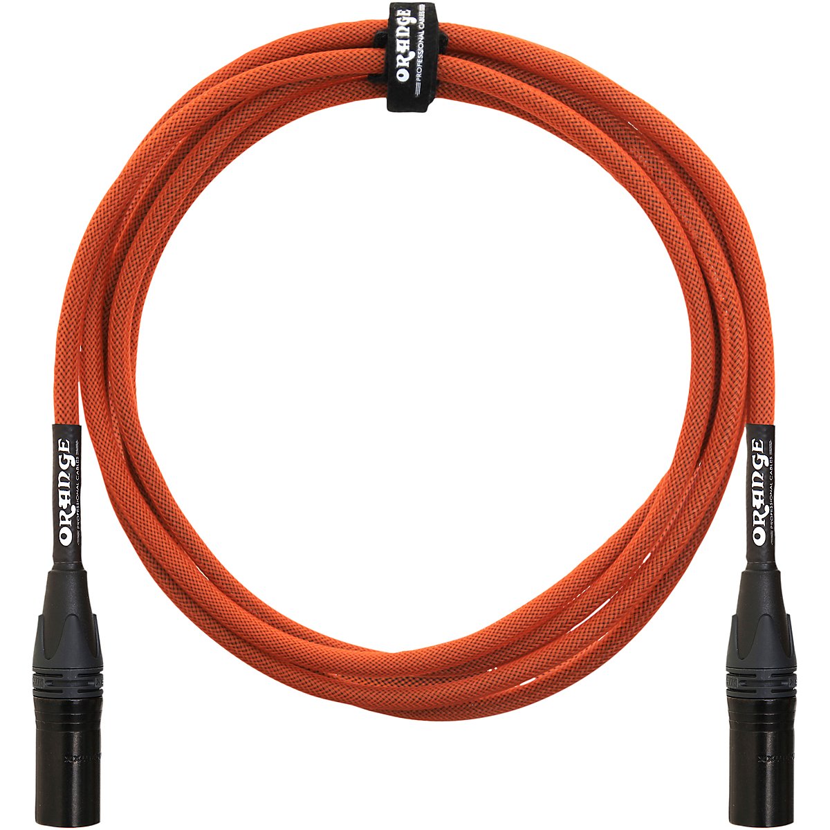 Orange 10ft XLR to XLR Microphone Cable Orange Woven