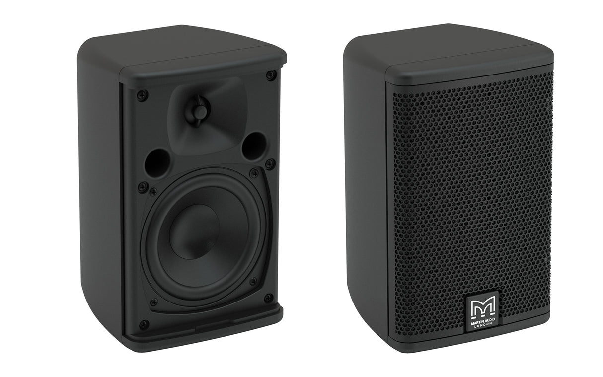 Martin Audio A40T ADORN 4-Inch Passive Two-Way On-Wall Loudspeaker with 70/100V Transformer, Black, Pair