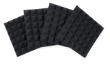 Gator GFW-ACPNL1212PCHA-4PK 4 Pack of Charcoal Acoustic Pyramid Panel, 12 x 12 Inches