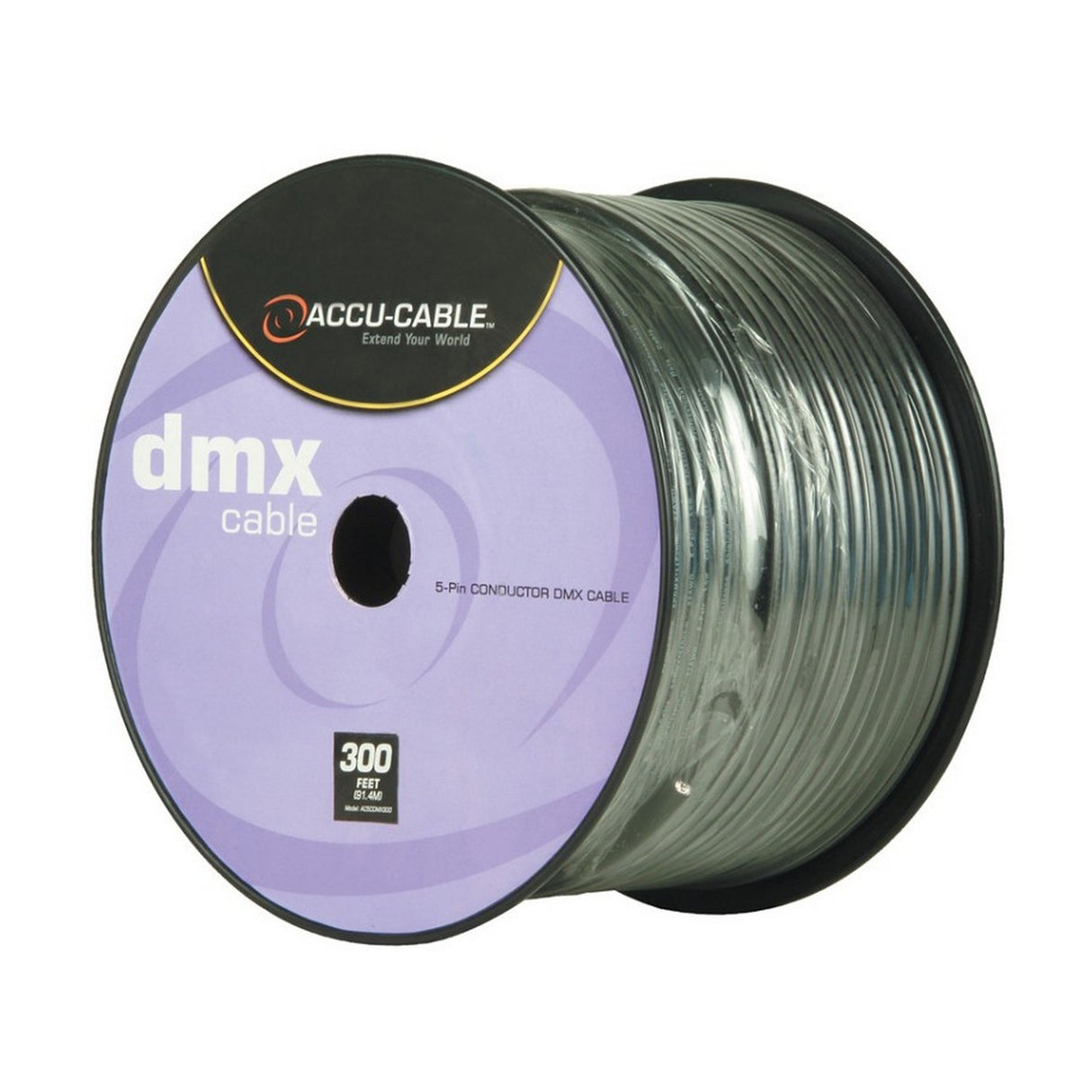 Accu Cable AC5CDMX300 | 300ft Spool 5 Pin DMX Cable