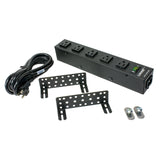 Lowell ACS-1505-SW Compact Power Strip-15A 5 Outlets 6ft Cord Switch