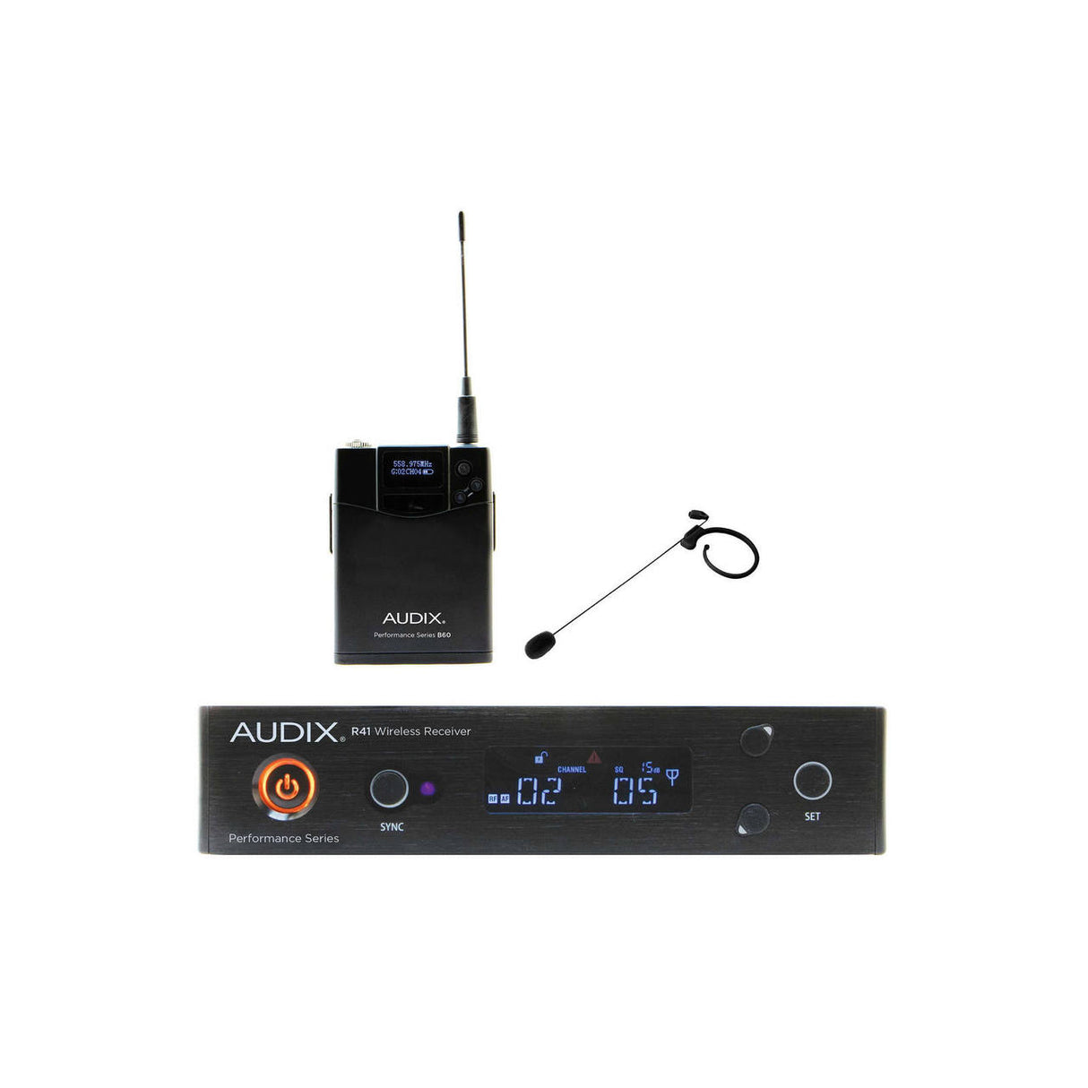 Audix AP41 HT7 B | R41 Receiver Wireless System with B60 Bodypack HT7 Mic Black