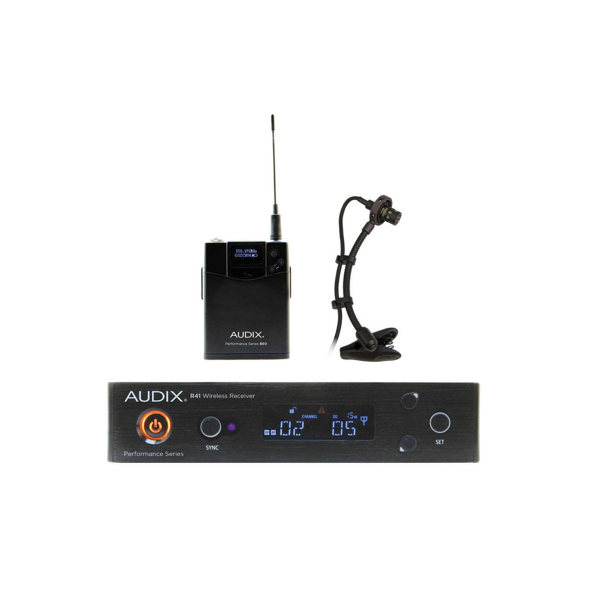 Audix AP41 Sax B | R41 Receiver Wireless System with B60 Bodypack and ADX20i Sax Mic