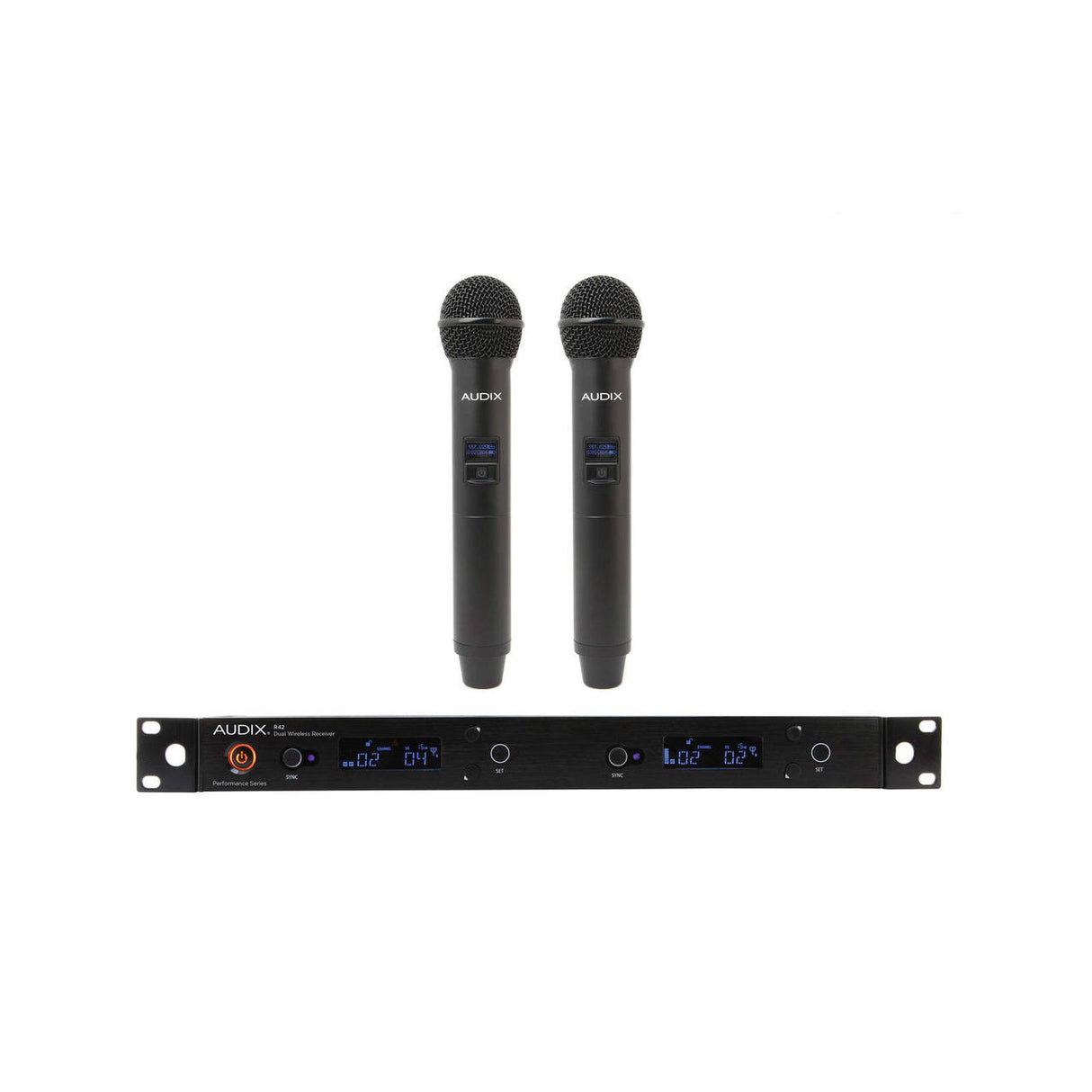 Audix AP42 OM2 B | R42 Receiver Wireless System with Two H60/OM2 Handheld Transmitter