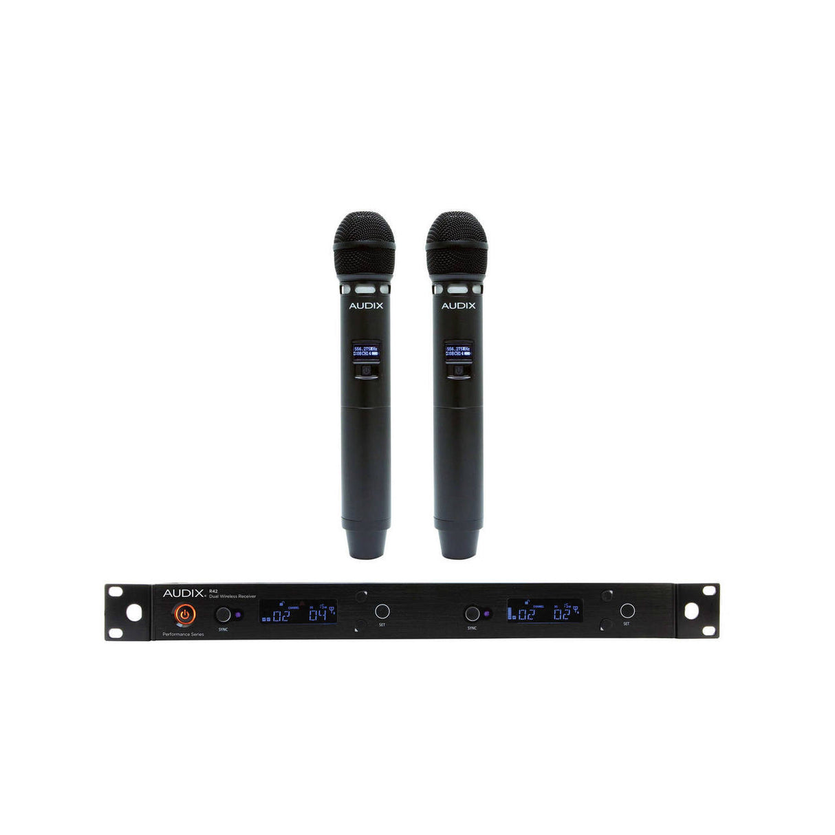 Audix AP42 VX5 A | R42 Receiver Wireless System with Two H60/VX5 Handheld Transmitter