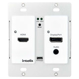 Intelix AS-1H1DP-WP-W HDMI/DisplayPort Auto-Switching Wall Plate with HDBaseT Output